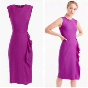 J. Crew Purple Sleeveless Wool Dress - NWT